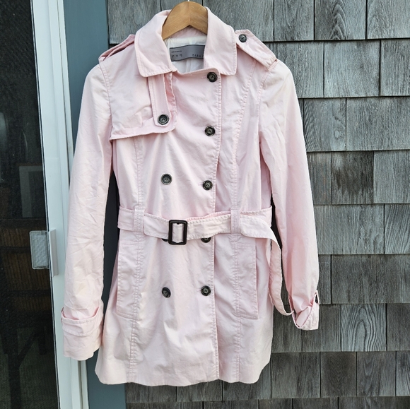 Zara Rose Pink Trench Coat - size medium - Picture 6 of 11